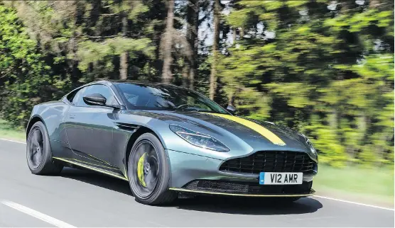  ?? PHOTOS: ASTON MARTIN ?? A hoot-and-a-half to drive, the 2019 Aston Martin DB11 AMR can tackle short straights, fast sweepers and tight hairpins with ease.