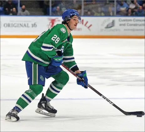  ?? STEVEN MAH/SOUTHWEST BOOSTER FILE PHOTO ?? Sam Mcginley suited up for 184 games on the Swift Current Broncos blueline.