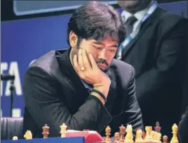  ?? SAMIR JANA / HT ?? Hikaru Nakamura won three and drew six games over three days of rapid competitio­n.