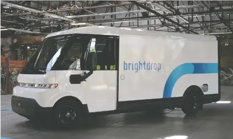  ?? PHOTOS: JIL MCINTOSH ?? The Brightdrop Zevo 600 is a “giant battery-powered shoebox” that may one day be delivering packages to your door.