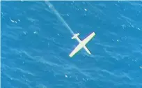  ?? (Defense Ministry) ?? A UAV downed in the IAF test of an airborne High-Power Laser Weapon System.