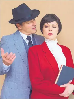  ?? COURTESY OF MAX WOLTMAN ?? Shawn Wayne King as Sky Masterson and Erin Warden as Sarah Brown in Landmark Musicals production of “Guys and Dolls.”