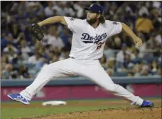  ?? PHOTO/ ?? In this Nov. 1 file photo, Los Angeles Dodgers’ Clayton Kershaw makes a relief appearance during the third inning of Game 7 of baseball’s World Series against the Houston Astros in Los Angeles. AP
PHILLIP