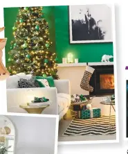  ??  ?? ABOVE: Modern style for Christmas-ready rooms, p63