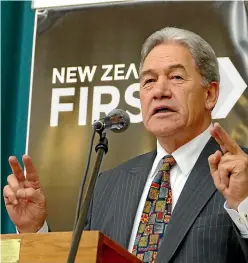  ?? PHOTOS: ROBERT KITCHIN, JOHN HAWKINS/STUFF ?? Left, Labour’s Andrew Little and Grant Robertson announce the party’s fiscal plan yesterday. NZ First leader Winston Peters, right, is the unknown ‘‘cost’’ in big party election-year budgets.