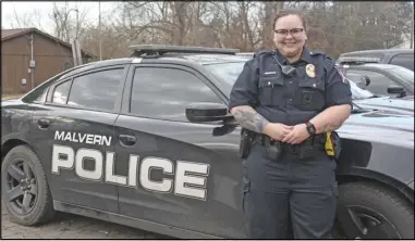  ?? Photo by Sarah Perry ?? Ashley Thurman is the only female officer at the Malvern Police Department. She said she enjoys the challenges of the job.