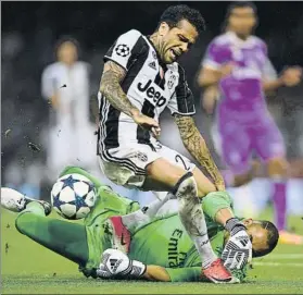  ?? FOTO: GYI ?? La final de Cardiff, su último partido con la Juve Dani Alves se va al año de llegar