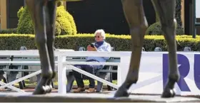  ?? KEITH BIRMINGHAM AP ?? Trainer Bob Baffert has taken five Kentucky Derby winners to the Preakness and won the race each time. Today, Baffert has morning-line favorite Authentic ready to go.