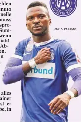  ?? Foto: SEPA. Media ?? Kayode: Es muss sofort Lösung her!