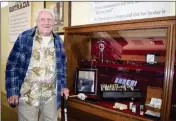  ?? PHOTO BY RACHEL TWOGUNS/YUMA SUN ?? Buy this photo at YumaSun.com THE YUMA TERRITORIA­L PRISON recently got a new display following a donation of antique medical equipment from Arthur “Art” Nye (shown here with display). The equipment belonged to his uncle, Henri Apjohn, who was a doctor...