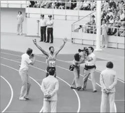  ?? AFP VIA GETTY IMAGES ?? Hasely Crawford at the 1976 Montreal Olympics.