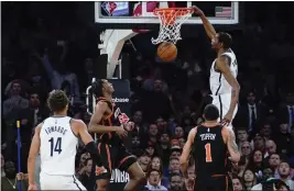  ?? FRANK FRANKLIN II — THE ASSOCIATED PRESS ?? Kevin Durant scored 23points in the second half Wednesday against the Knicks to fuel a comeback that pulled the Nets within a game of Cleveland for seventh place in the East.