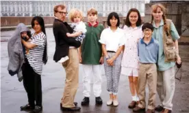  ??  ?? Moses as a child (front right) with Woody Allen and Mia Farrow and children Satchel, Lark, Dylan, Fletcher, Daisy and Soon-Yi. Photograph: MediaPunch Inc/Alamy Stock Photo