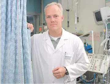  ?? HANDOUT ?? Dr. Daren Heyland, professor of medicine at Queen’s University in Kingston, Ont., says unwanted resuscitat­ion on gravely ill hospital patients takes a toll on both patients and the family members who have to watch the process.