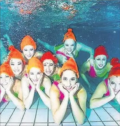  ??  ?? The Seymour Synchros Swimming Club want people to join in with Woolly Hat Day on Friday