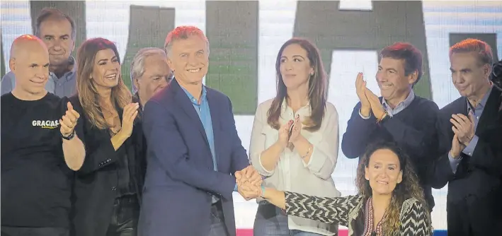  ?? EMMANUEL FERNÁNDEZ ?? Juntos. La figura de Mauricio Macri hasta ahora reflejaba al líder de Cambiemos. A partir de ahora, ese liderazgo no estará claro y será motivo de una disputa.