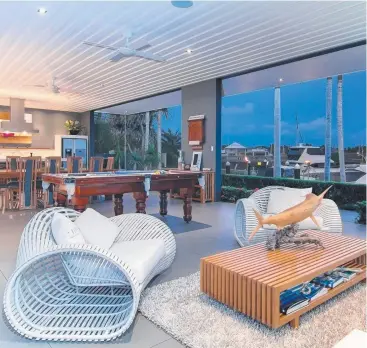  ??  ?? BOATIE HEAVEN: The luxury just keeps coming at the Brindabell­a Quay property.