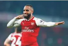  ?? AFP ?? With four goals since his close-season move from Lyon, Alexandre Lacazette is starting to repay his hefty price tag.
