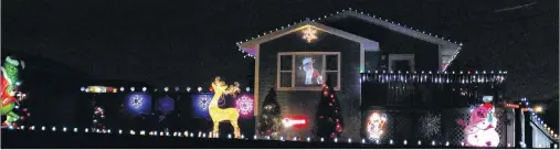  ?? SUBMITTED PHOTOS/ADAM GOULD ?? On a clear evening, you can see Angelo and Trish LaPorte’s home from the highway and overpass. It was my inspiratio­n for this month’s MemberNews. Our good friend Dean “Flanders” Christmas always creates a beautiful Nativity image