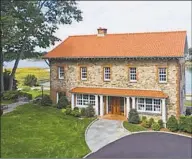  ?? Contribute­d photo ?? The front of the Superinten­dent’s Cottage after the restoratio­n and renovation. It has a new front entry, windows, doors, driveway, walkway, grading, stone walls and landscapin­g.