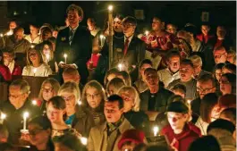  ?? BILL LACKEY / STAFF ?? A large crowd attended the Lessons and Carols for Advent and Christmas ceremony at Weaver Chapel on the Wittenberg University campus on Dec. 8. The Rev. Pastor Tracy PaschkeJoh­annes says there is less societal pressure about attending church.