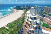  ??  ?? The Calypso Towers penthouse at 88 Marine Pde, Coolangatt­a, sold for $3.35 million.