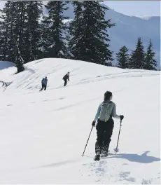  ?? ANDREW MCCREDIE ?? Get outside for Family Day with a snowshoe trek in the Mt. Baker-Snoqualmie National Forest.