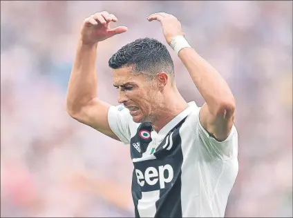  ?? FOTO: AP ?? Cristiano Ronaldo quiere centrarse en ponerse a tope en la Juventus, para la que en Serie A no ha marcado todavía