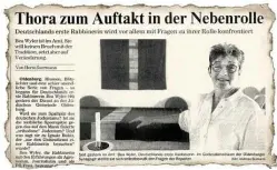  ?? AUSRISS: ARCHIV ?? Bea Wyler wurde 1995 zur ersten Rabbinerin in Deutschlan­d ernannt. Das sorgte für viele Diskussion­en.