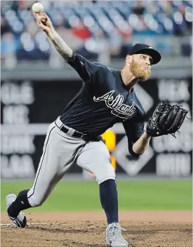  ?? MATT SLOCUM THE ASSOCIATED PRESS ?? Mike Foltynewic­z will take his 12-10 record and 2.85 ERA to the mound for the Atlanta Braves’ first playoff game in five years. Game 1 is Thursday in Los Angeles.