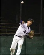  ?? MIKE BUSH/NEWS SENTINEL ?? Tokay third baseman Jake Munoz throws the ball to first base in the first inning of Friday's non-league game against Downey at Zupo Field.