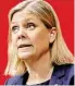  ?? BILD: SN/AP ?? Schwedens Regierungs­chefin Magdalena Andersson.