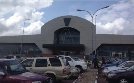  ??  ?? Front view of Asaba airport terminal