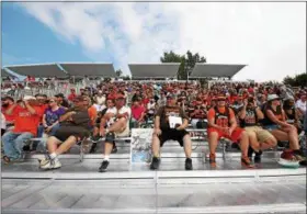  ?? TIM PHILLIS — THE NEWS-HERALD ?? The Browns set up a grandstand for training camp this season.