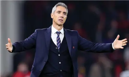  ?? ?? Paulo Sousa during Poland’s World Cup qualifier against Albania in October. Photograph: Leszek Szymański/EPA
Sousa, 51,