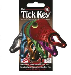  ??  ?? A tick key is the safest way to remove a tick.