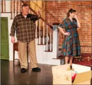  ??  ?? Steel River Playhouse’s provocativ­e “Clybourne Park” runs through Feb. 19. Marc Schule, left, delivers an explosive performanc­e as Russ, and Allison Fisher balances him out as his wife, Bev.