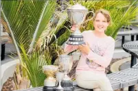  ?? PICTURE / IVAN STEENKAMP ?? Megan van Zyl with her trophies from this year’s Kaitaia A&P show.