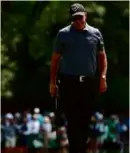  ?? MADDIE MEYER/GETTY IMAGES ?? Phil Mickelson shot a 1-over par, tying him for 42nd after the first round.