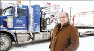  ?? NEWS PHOTO EMMA BENNETT ?? Ken Goldade, owner of DD2 Oilfield Rentals in Medicine Hat, will join the “United We Roll! Convoy for Canada!” departing on Thursday for Ottawa.