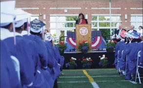  ?? Erik Trautmann / Hearst Connecticu­t Media ?? The Class of 2019 Brien McMahon High School Commenceme­nt Exercises on June 12, 2019, in Norwalk.