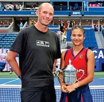  ?? ?? Not enough: Richardson coached Raducanu to her amazing US Open victory, but their agreement did not continue after New York