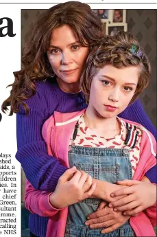  ??  ?? EMOTIONAL TURMOIL: Butterfly stars Anna Friel as Vicky and Callum Booth-Ford as 11-year-old Max