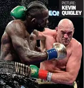  ?? PICTURE: KEVIN QUIGLEY ?? Clash of the titans: Wilder and Fury