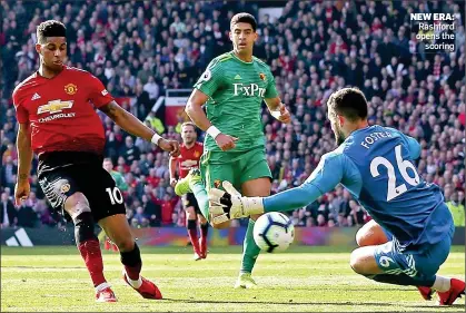  ??  ?? NEW ERA: Rashford opens the scoring