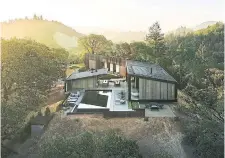  ?? MATTHEW MILLMAN PHOTOS In keeping with very real concerns about fire in California’s Sonoma County Hills, the five-bedroom, 3,896-square-foot home, with a pool house, has a fire resilience plan. ??