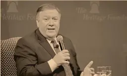  ?? Foto: reuters ?? El secretario de Estado, Mike Pompeo, durante una charla que ofreció ayer en la Heritage Foundation en Washington.