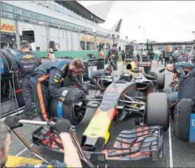  ?? FOTO: GETTY ?? El nuevo alerón delantero, montado en el RB13 el pasado GP de Gran Bretaña