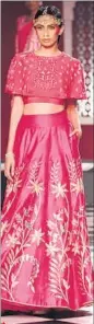  ??  ?? Anita Dongre has introduced a lehenga with a pocket to add some comfort to the look