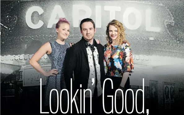  ?? MICHAEL BELL ?? Saskatchew­an Fashion Week founders, left, Chelsea Petterson, Chris Pritchard and Candyce Fiessel.